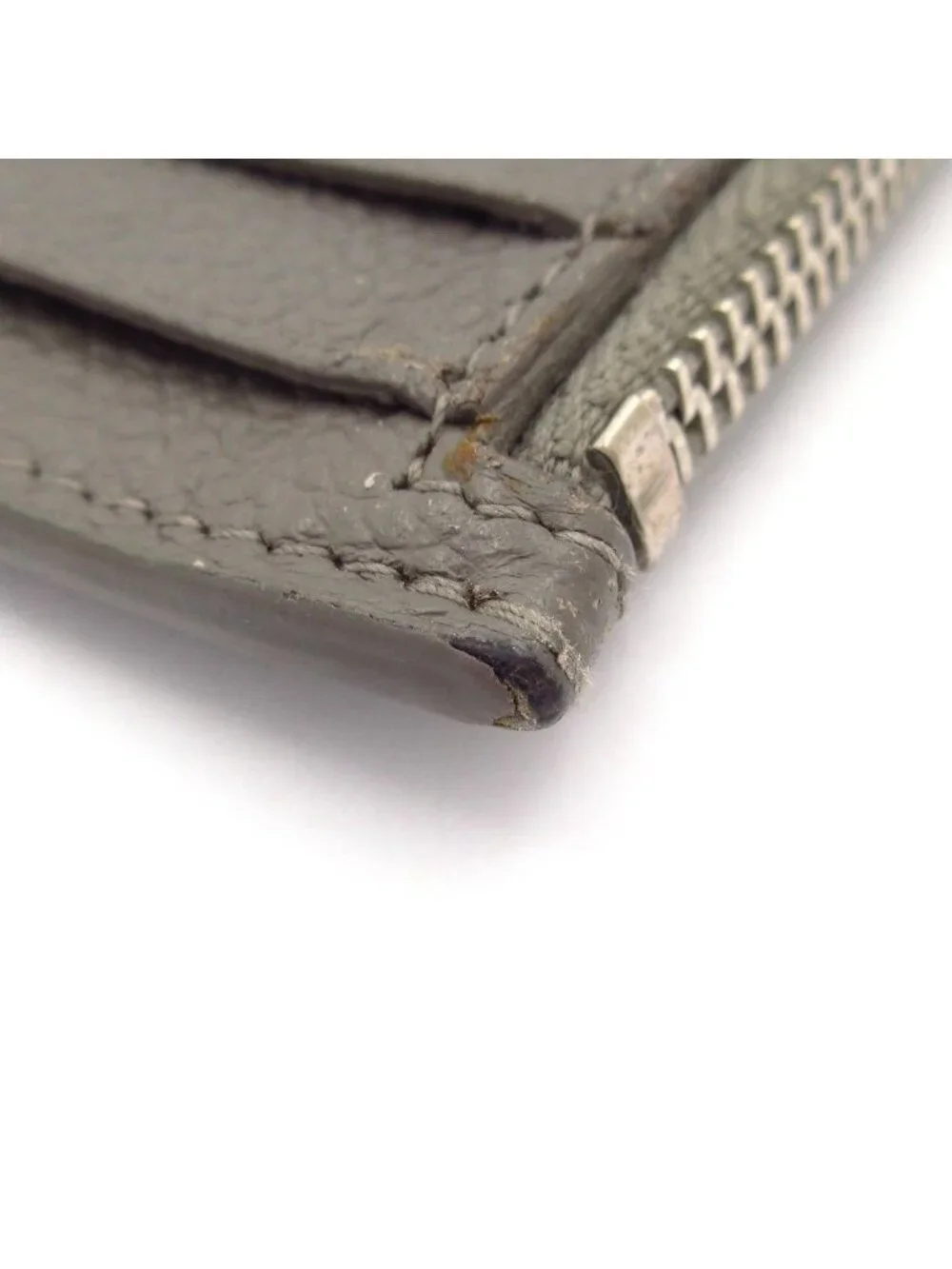 Saint Laurent Paris Card Case Gray Leather - Picture 5 of 8